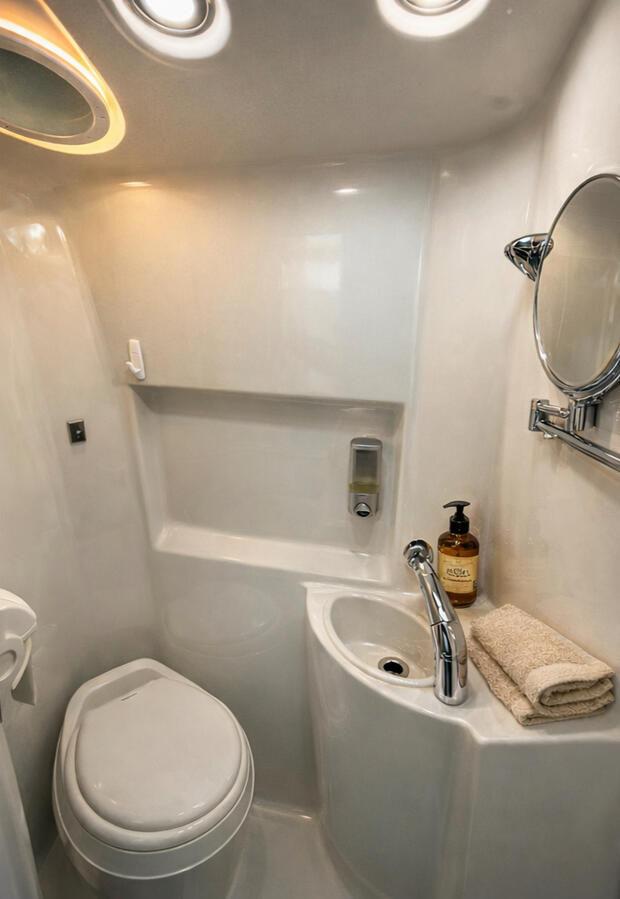 Full wet bath with shower